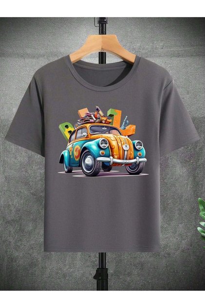 Colorful Car Printed Children's T-Shirt - Fume