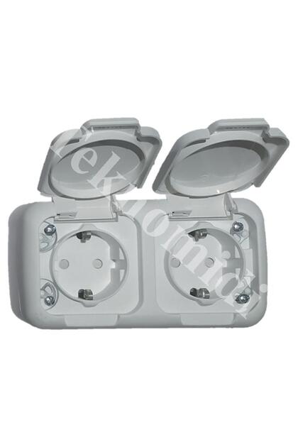 Viko 90555488 Palm White Ip54 Double Grounded Socket