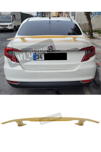 Fiat Egea Sedan Bagaj Üstü Kırlangıç Spoiler BOYASIZ PLASTİK Egea Bagaj-Spoyler-Spoiler-Rüzgarlık-Kanat
