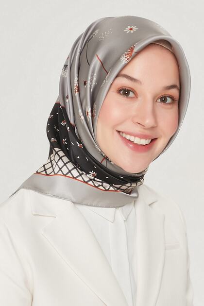 Yeni Nostalji Serisi Ipek Twill Eşarp 8517d-33