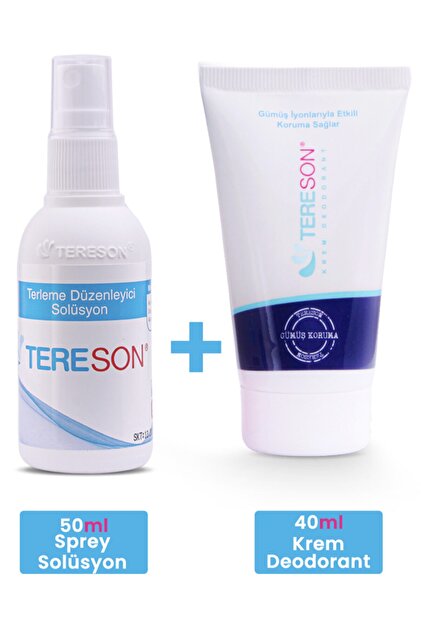 Tereson Terleme Önleyici Sprey 50 ml + Krem Deodorant Gümüş Iyonlu