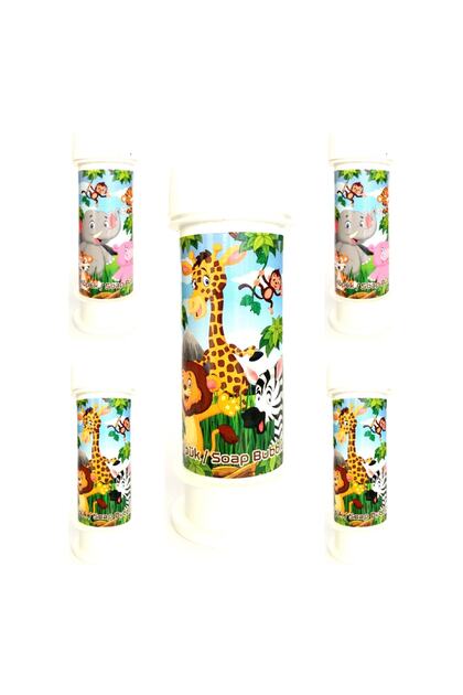 Safari Themed Foam Balloon with Animal Figures, Pack of 5