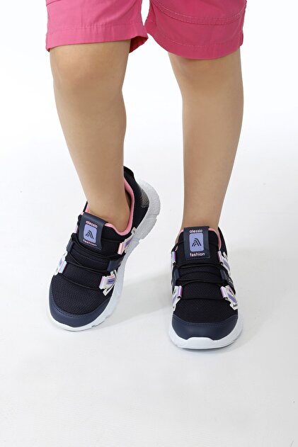 Pukka Collection Kız Çocuk Lacivert Bağcıksız Spor Ayakkabı - 3