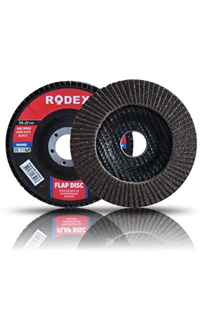 Rodex 40 Kum-5 Adet Avuç Içi Taşlama Flap Disk Zımpara 115mm Ahşap