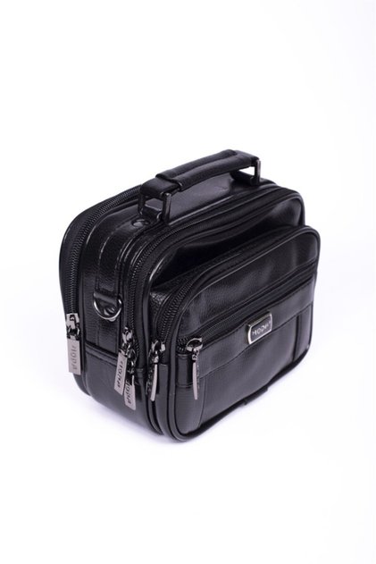 Men's Case Hand and Shoulder Strap Bag Black