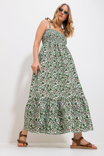 slim fit dress slacks Isabella Green Floral Maxi Dress