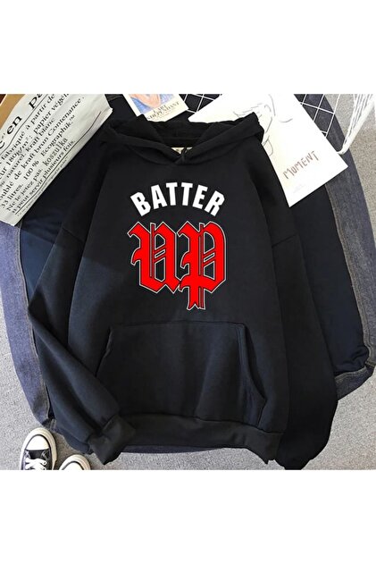 BABYMONSTER 【BATTER UPTシャツ】➕トレカ6枚 おまけ Korefanzin BABYMONSTER Batter Up Kapüşonlu Sweatshirt - Fiyatı