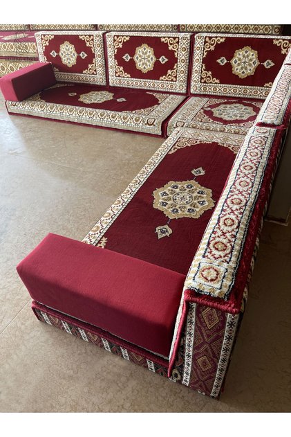 220cm 230cm Yer Minderi - Selçuklu Şark Köşesi (2 KOLÇAK)