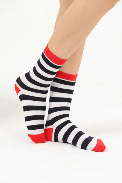 Red Circle Tsarım Cotton Patterned Socks
