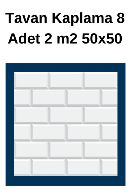 YENİCE Tavan Kaplama 8 Adet 2 m2 50x50