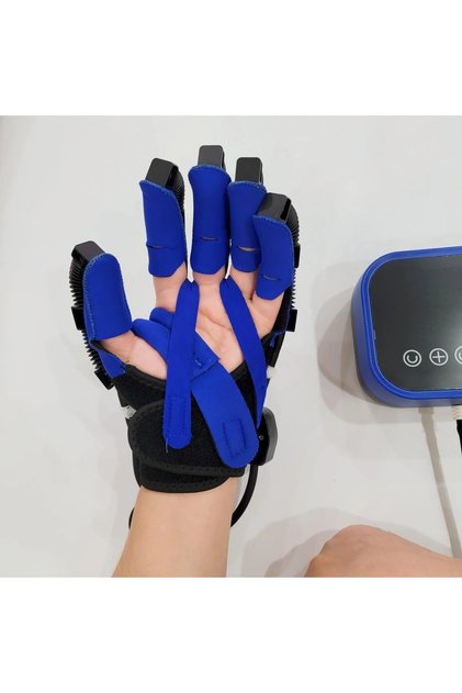Akıllı Masaj Eldiveni (Sol El): İnme ve Hemiplegia İçin Etkili Rehabilitasyon Robotu