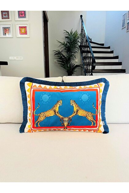 Decorative Cheetah Patterned Throw Pillow Cover - Heritage Series 40 X 60