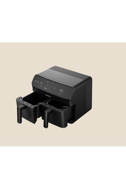 Yeni Seri Airfryer Çift Hazneli Siyah 2400 Watt