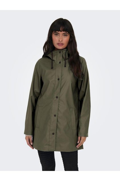 Women's Water Repellent Hooded Raincoat Coat 15304784 Black