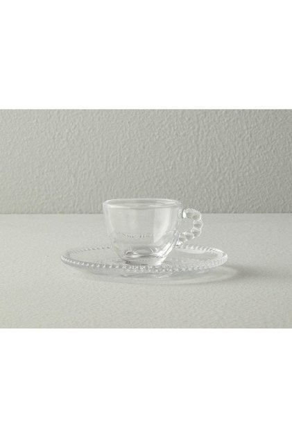 Balloon Glass 8 Pieces 4-Person Coffee Cup Set Transparent