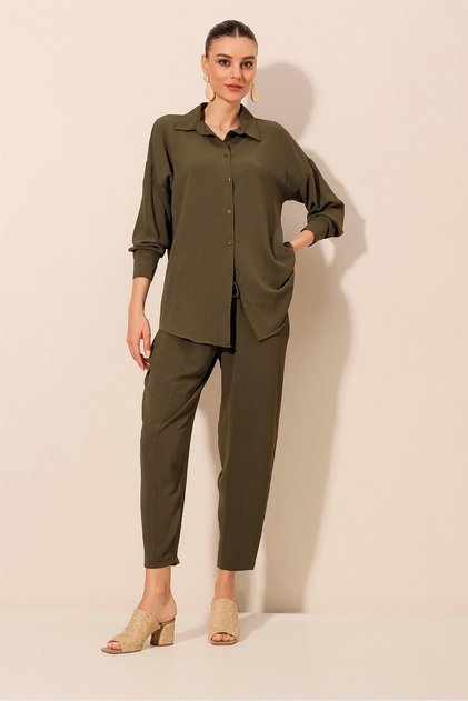 6593 Oversize Double Suit - Khaki