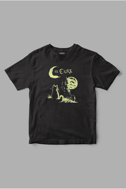 The Cure Cat Kedi Baskılı Tişört