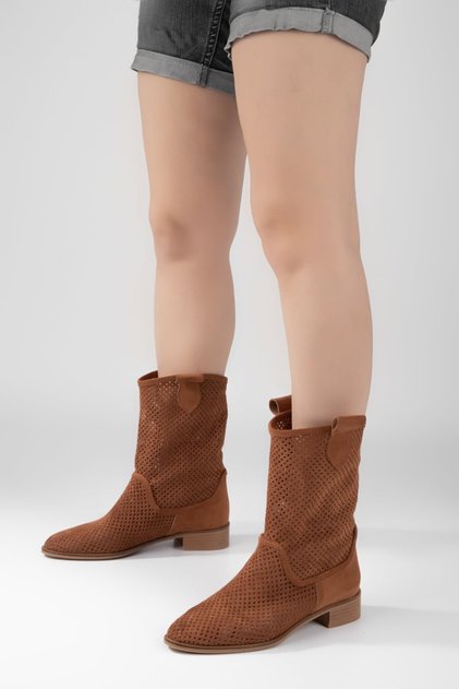 Alex Short Summer Boots - Tan