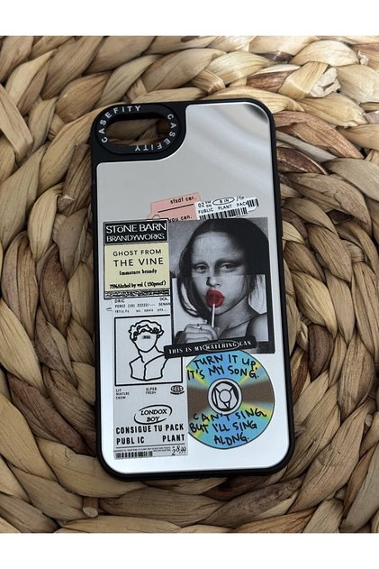 iPhone 7-8 and Se (4.7 Inch) Compatible Casefity Mirrored Case Mona Lisa Patterned Premium Cover