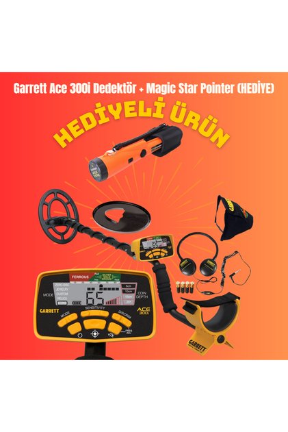 Ace 300i Define, Altın Dedektörü (hediye Alan Tarama Dedektörü)
