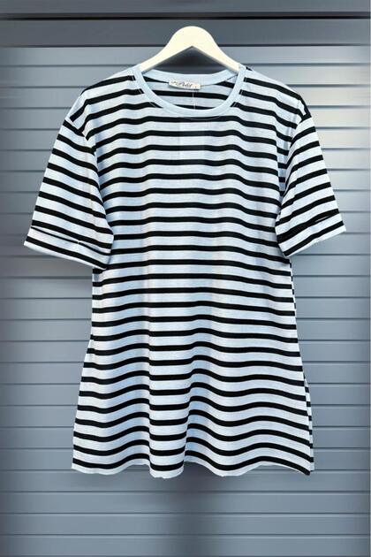 Women's Blue?Bi?size Collar and Sleeve Double Sleeve SkirtSlit Crocus?T-hsi?rt Tunique
