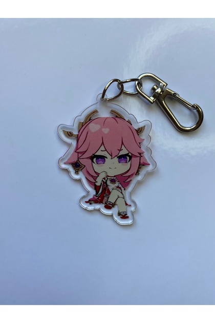 Genshin Impact Yae Miko Game Keychain / Bag Ornament