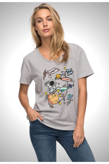Astronaut from the Moon" Oversize Printed T-Shirt