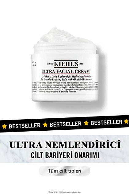 Kiehl's ULTRA FACİAL 24 SAAT NEMLENDİRİCİ GÜNLÜK KREM 125 ML