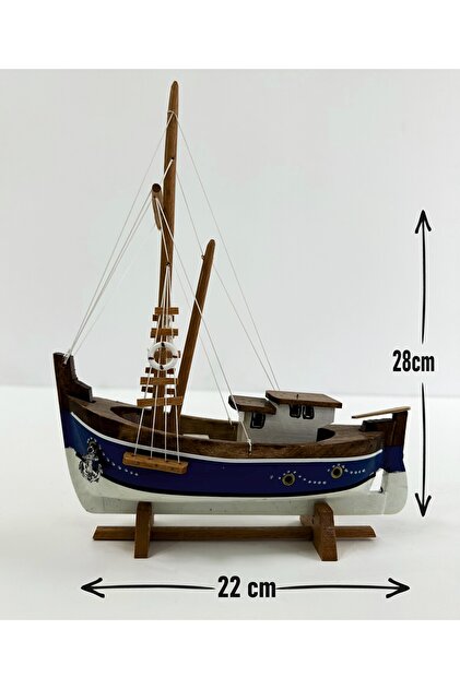 AYHAN KOTRA Çektirme, Yelkensiz Ahşap Maket Gemi Modeli Hediye