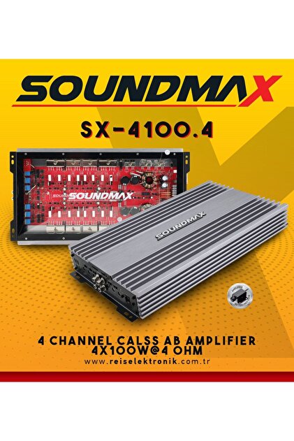 Soundmax SX-4100-4 KANAL-4X100W RMS KÖPRÜLENEBİLİR KALİTELİ