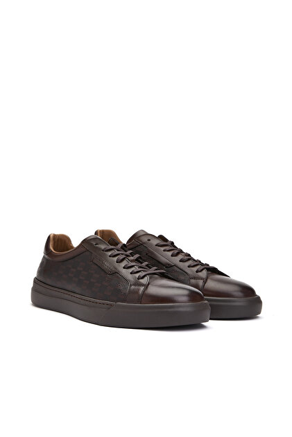 George Hogg Siyah Erkek Deri Sneaker