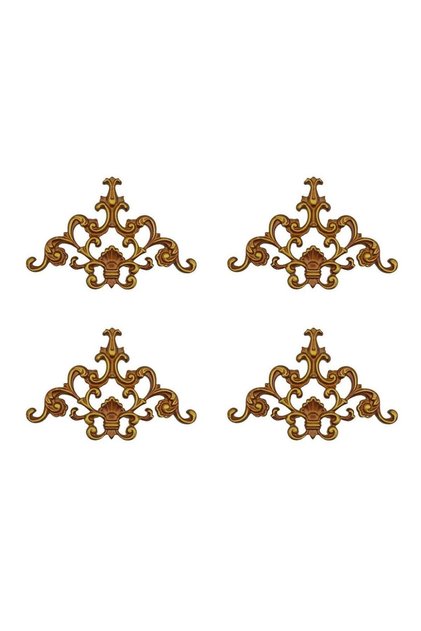 Dekoratif Kahve Eskitme 4'lu Motif Paketi
