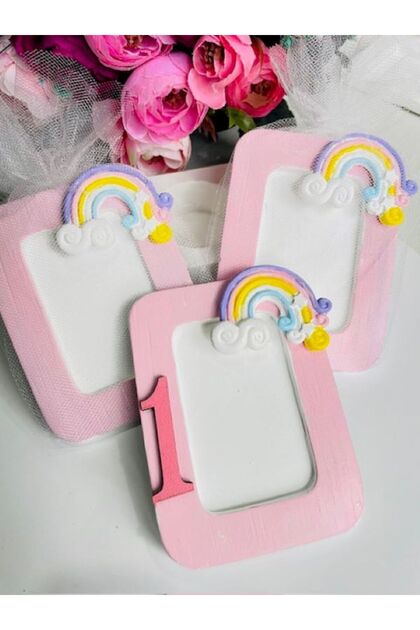 gökkuşağı pençe baskı plaka çerçevesi