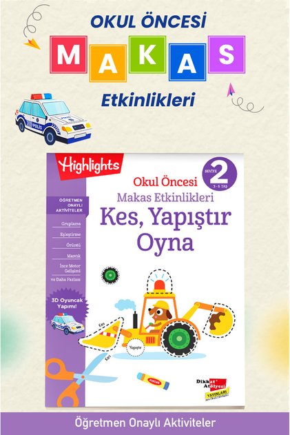 2. Seviye Kes, Yapıştır, Oyna Makas Etkinlikleri