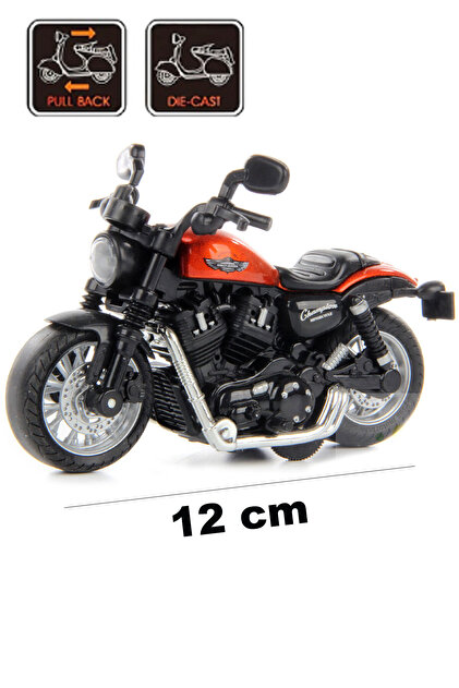 Toyaş Çek Bırak1:14 Die-Cast Clasic Motosiklet Hediyelik Chopper