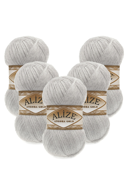 Angora Gold 5'li 208 Melanj Açık Gri El Örgü İpliği