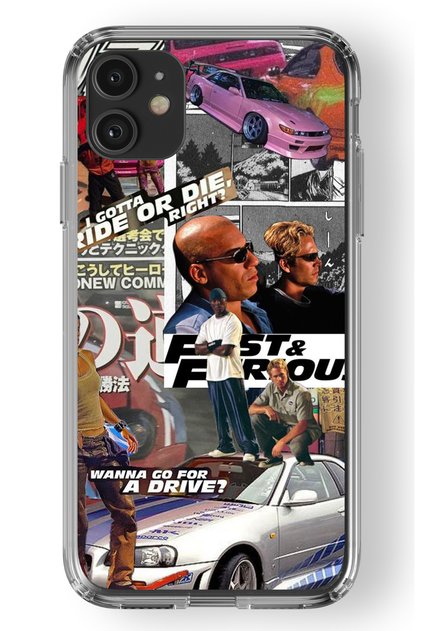 iPhone 11 Compatible Fast and Furious Design Printed Transparent Case