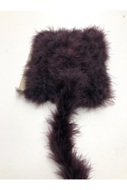 Plum Thin Fox Feather 1 m – Decorative Ribbon, Stylish Design, Women's Accessory – Decorative Ribbon – Deko