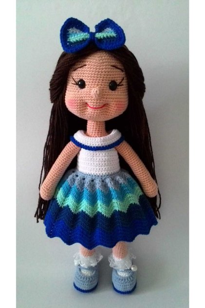 Gökyüzü Karnaval Bebek Amigurumi Organik Oyuncak