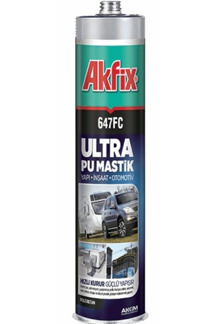 Akfix 647fc Ultra Siyah Pu Mastik Silikon 280 Ml Yapı Inşaat Otomotiv