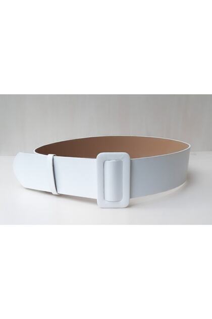 Leather Look Women's White Belt, Dress Belt, Jacket Belt