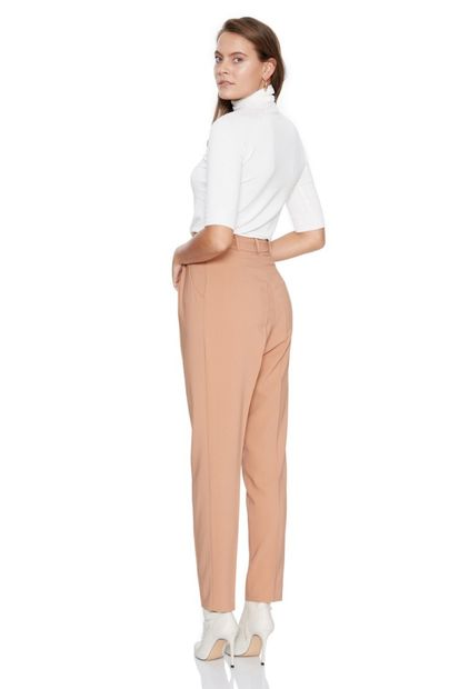 Keikei Kadın Camel Örme Uzun Pantolon - 2