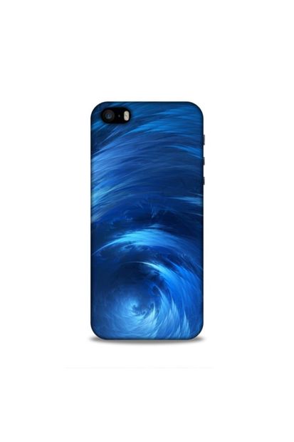 Pickcase Apple Iphone Se - 5 Kılıf Desenli Arka Kapak Mavi Dalga - 1
