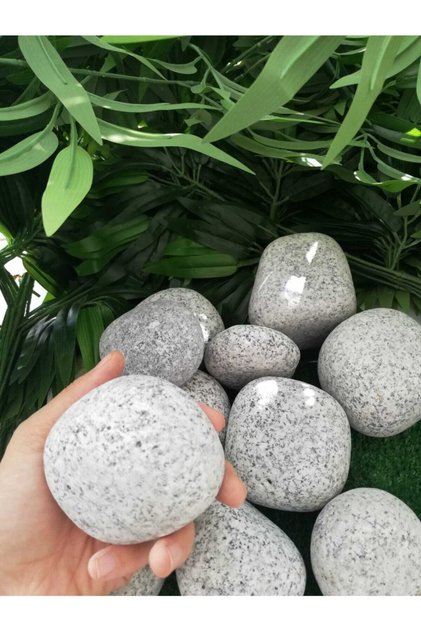 Granit Dolomit Taş 5 Kg 6-10 Cm Siyah Beyaz Taş Dekoratif Taş Bahçe Taşı Dekor Taşı