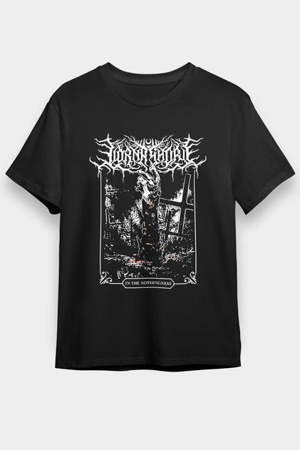 Unisex Loose Fit Lorna Shore Printed Black T-shirt - T-shirt
