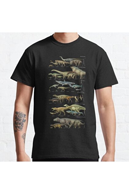 E*N様 dinoworks Jurassically Dyed L/S Tee ZOKAWEAR Bol Kalıp Unisex Jurassic Park Vintage Tyrannosaurus Rex