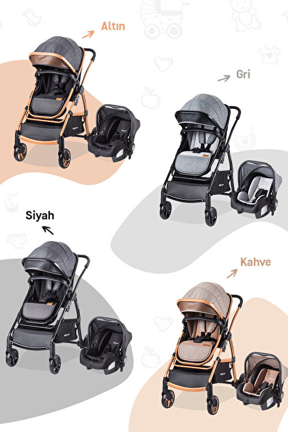 Baby Care BC-315 Safari Pro Travel Bebek Arabası & Puset Siyah