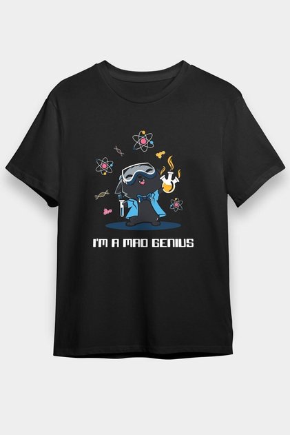 Unisex Loose Mold Science Chemistry Biology Printed Black T-Shirt - T-shirt