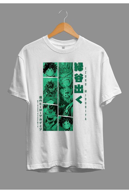 Loose Fit My Hero Academia Izuku Midoriya Anime Character Printed Special Design T-Shirt