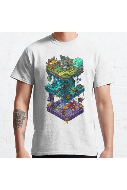 Loose Fit Unisex Dungeons And Isometric Dragons Design Printed T-shirt